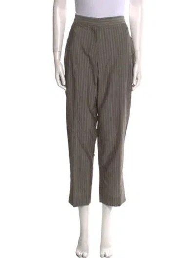 Pre-owned We-ar4 Wool Straight Leg Pants In Gray