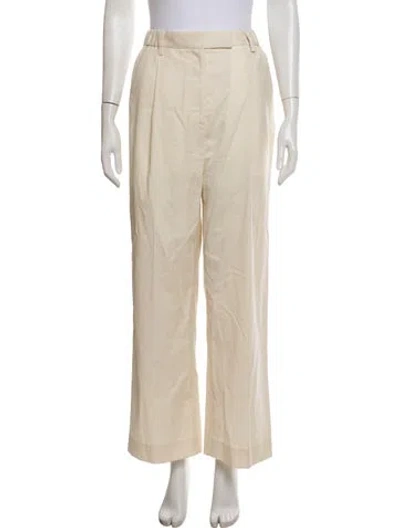 Pre-owned We-ar4 Wool Straight Leg Pants In Neutrals