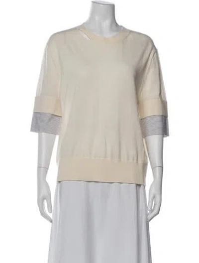 Pre-owned We-ar4 Wool Striped Top In Neutrals