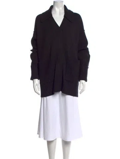 Pre-owned We-ar4 Wool V-neck Sweater W/ Tags In Black