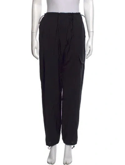 Pre-owned We-ar4 Wool Wide Leg Pants In Black