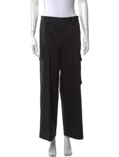 Pre-owned We-ar4 Wool Wide Leg Pants In Black