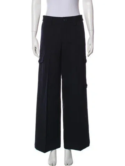 Pre-owned We-ar4 Wool Wide Leg Pants In Blue