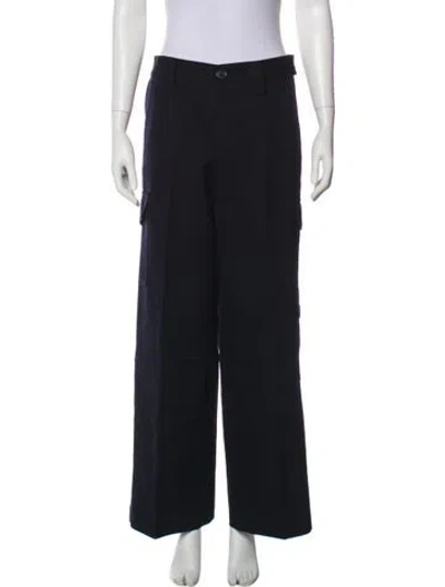 Pre-owned We-ar4 Wool Wide Leg Pants W/ Tags In Blue
