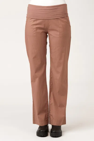 Wearables 4-pocket Fold Over Pant In Brown