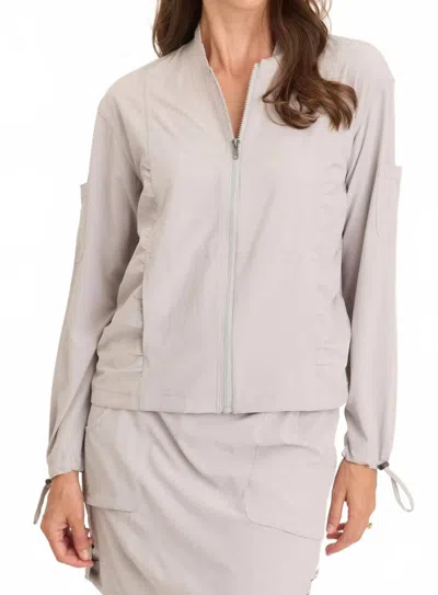 Wearables Bach 4 Way Stretch Bomber Jacket In Arctic In Gray