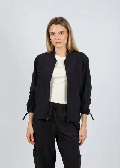 Wearables Bach Zip Up Bomber Jacket In Black