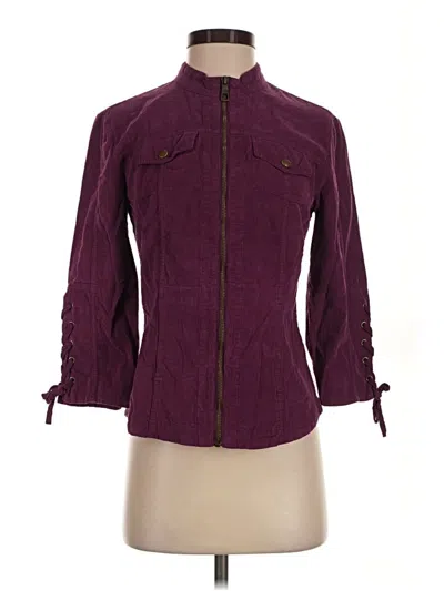 Pre-owned Wearables Cardigan Sweater In Purple