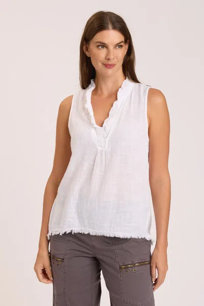 Wearables Gauze Belita Ruffle Tank In White