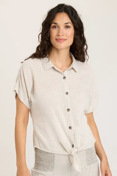 Wearables Gauze Teagan Tie Top In Grey