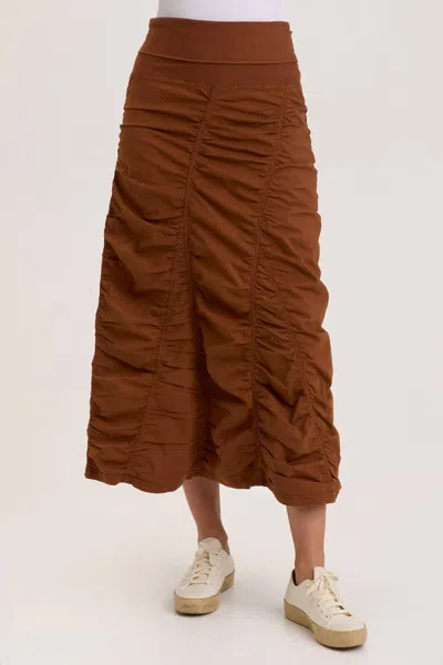 Wearables Gored Peasant Skirt In Russet Pigment In Multi