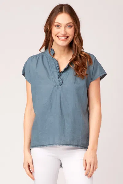 Wearables Idra Ruffle Top In Blue