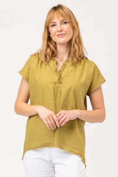 Wearables Idra Ruffle Top In Green