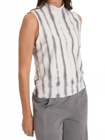 Wearables Isolde Mock Neck Top In Pelagic Wash Mist In White