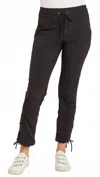 Wearables Jules Active Ruched Drawstring Stretch Pants In Black In Black