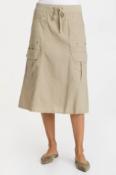 Wearables Linen Bellamy Skirt In Green