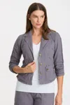 Wearables Linen Folksy Jacket In Grey