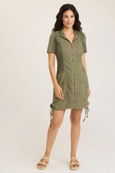 Wearables Linen Lenchen Jacket Dress In Green