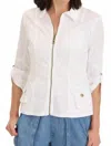 Wearables Linen Raphael Distressed Blazer Jacket In White In White
