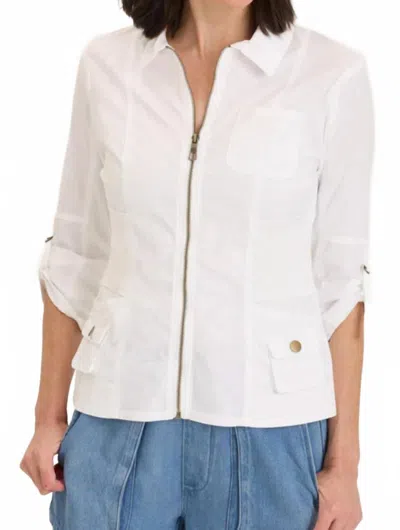 Wearables Linen Raphael Distressed Blazer Jacket In White