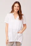 Wearables Long Oval Top In White