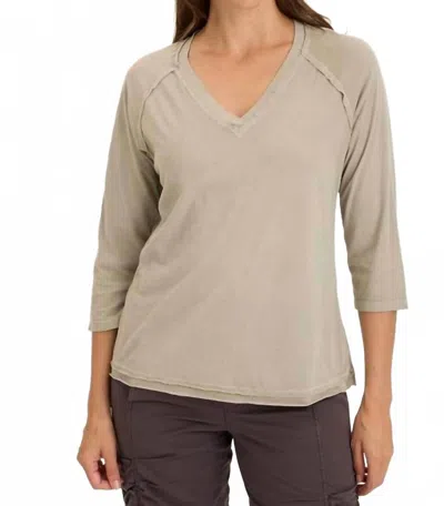Wearables Maven Jersey 3/4-sleeve V-neck Tee In Ripple Pigment In Multi