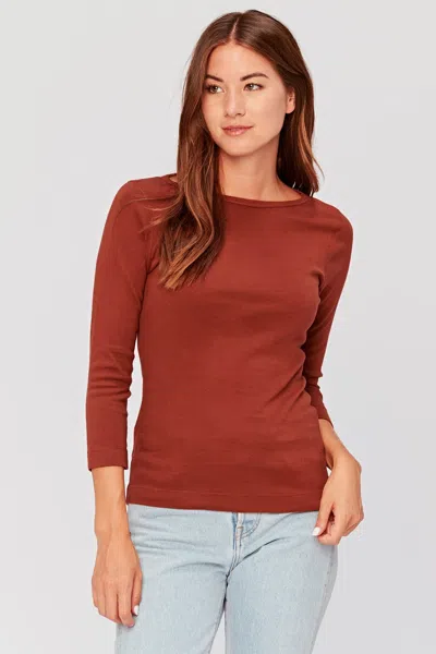 Wearables Minim Wide Neck Tee In Brown