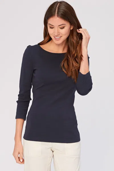 Wearables Minim Wide Neck Tee (organic) In Blue