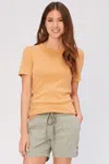 Wearables Organic Crew Fitted Tee In Yellow
