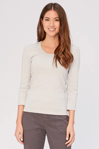 Wearables Organic Speckle Scoop Neck Tee In Grey