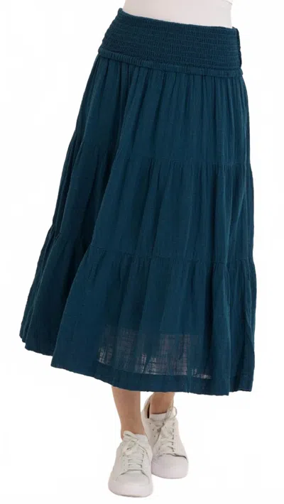 Wearables Paigene Gauze Tiered Skirt In Blue