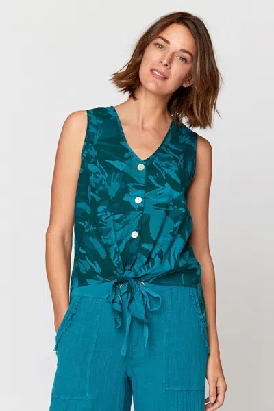 Wearables Printed Minerva Tank In Blue