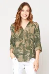 Wearables Printed Porter Blouse In Green