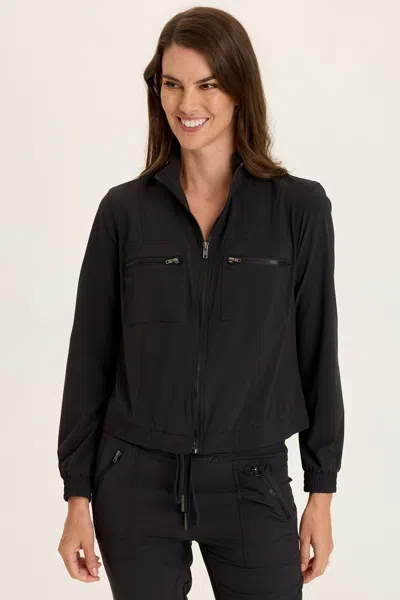 Wearables Quinn Active Ruched Bomber In Black