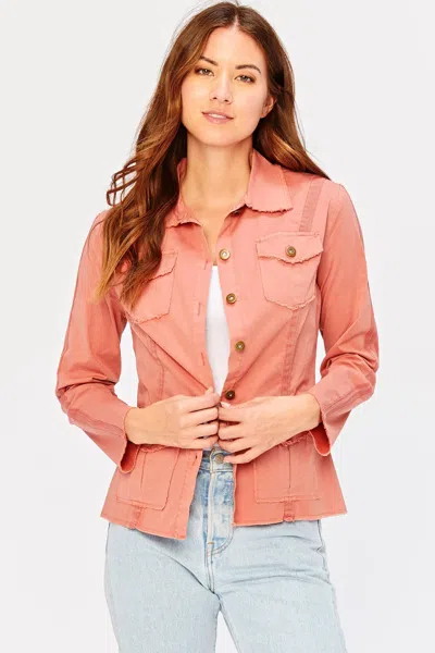 Wearables Raw Edge Safari Jacket In Orange