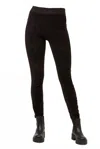 Wearables Ruched Cord Legging In Black In Black