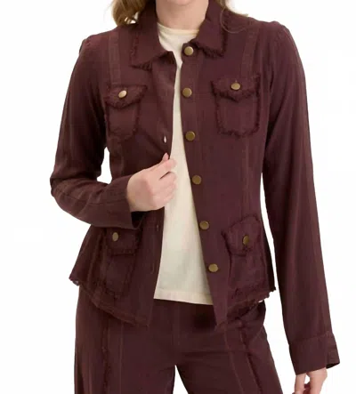 Wearables Safari Jacket In Sarsparilla In Burgundy