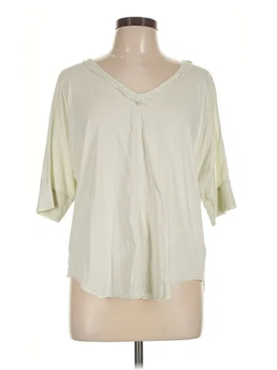 Pre-owned Wearables Short Sleeve Henley Shirt In Ivory