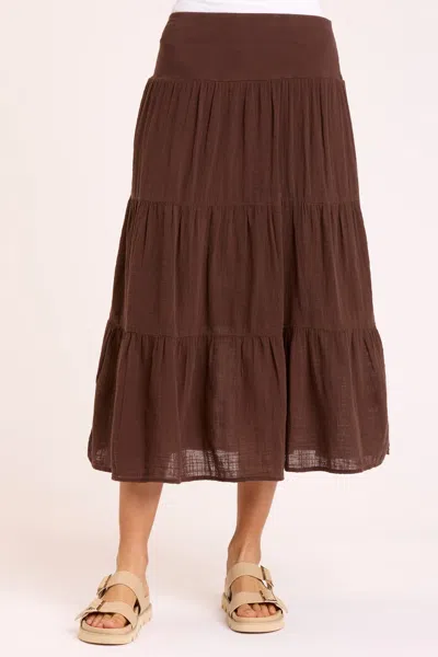 Wearables Sirius Tiered Skirt In Brown