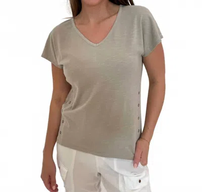 Wearables Slub Rian Top In Ripple Pigment In Gray