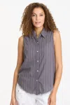 Wearables Striped Otto Top In Grey