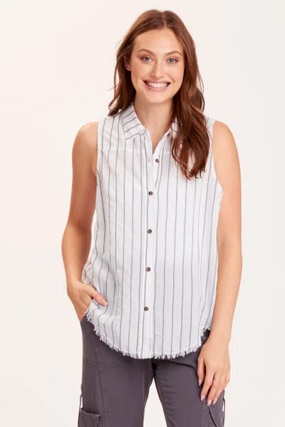 Wearables Striped Otto Top In White