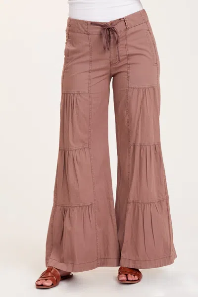 Wearables Terraced Wide Leg Pant In Brown