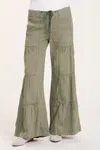 Wearables Terraced Wide Leg Pant In Green