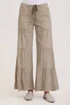 Wearables Terraced Wide Leg Pant In Distress Java In Multi