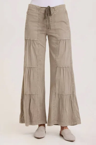Wearables Terraced Wide Leg Pant In Distress Java In Multi