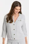 Wearables Twill Colbert Jacket In Grey
