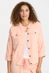 Wearables Twill Colbert Jacket In Pink