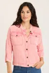 Wearables Twill Colbert Jacket In Pink