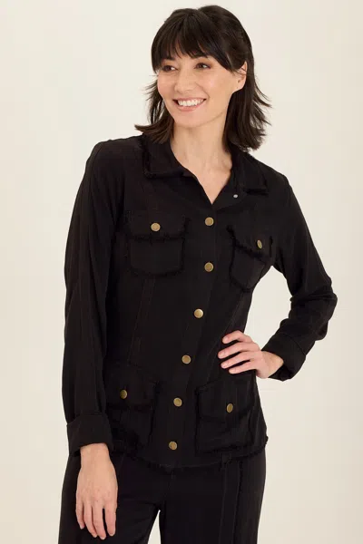 Wearables Twill Safari Jacket In Black